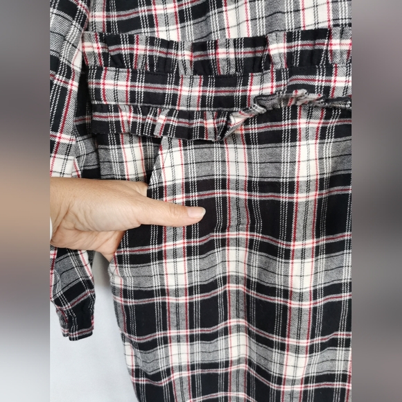 NWT Smash + Tess Remy Henley Romper Black Plaid size Large - Picture 5 of 10